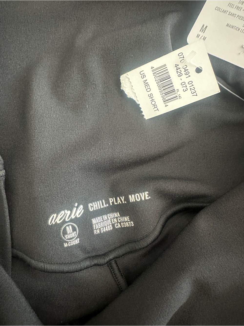 aerie - Black 7/8 Feel Free Leggings - High Rise - Cropped - Size M - NWT - Picture 5 of 8